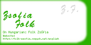 zsofia folk business card